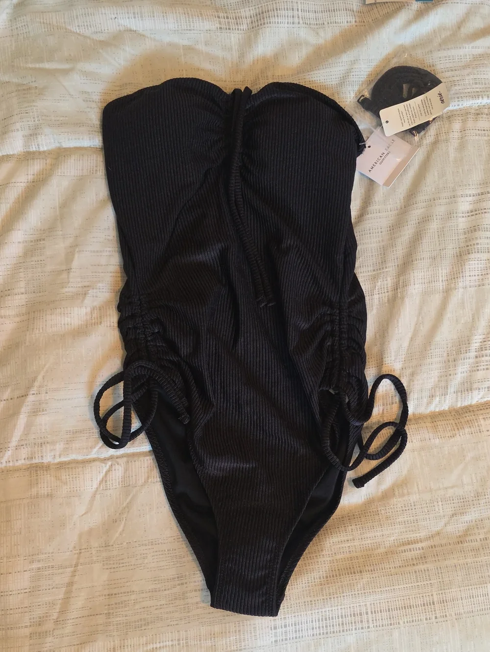 Aerie American Eagle Ribbed One Piece Swimsuit